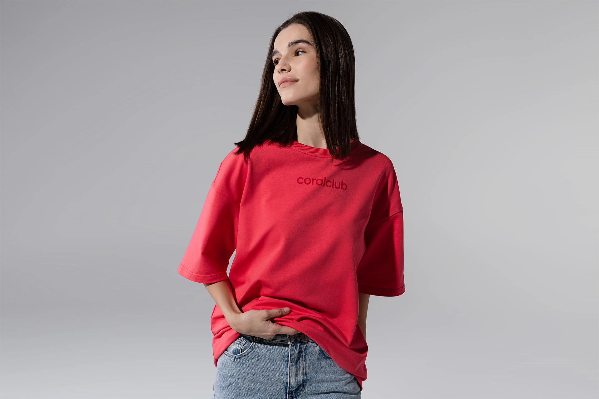 Oversized T-shirt, Coral