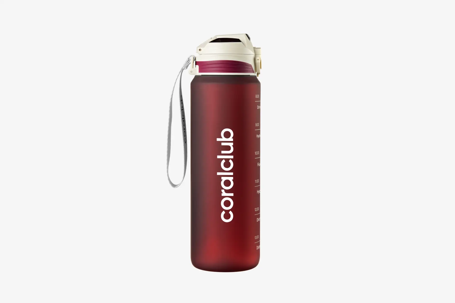 Пластиковая бутылка coralclub, бордовая
